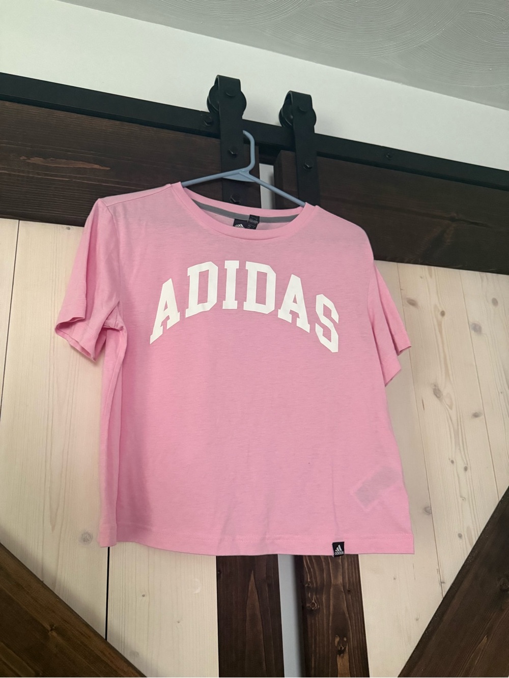 adidas Pink Short Sleeve Tee with White Logo